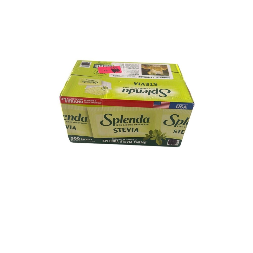 SPLENDA STEVIA Zero Calories Sweeterer Plant Based Sugar Substitute. 500 Packets